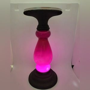 Bath & Body Works Halloween 2019 Purple Lighted Swirling Candle Holder Pedestal